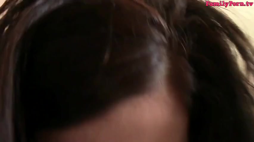 Mom teases son with her thigh high stockings